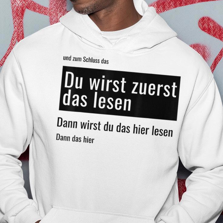 Fundesign Du Wirst Zuerst Das Lesen Dann Das Dann Hier Du Wir Gray Kapuzenpullover Lustige Geschenke