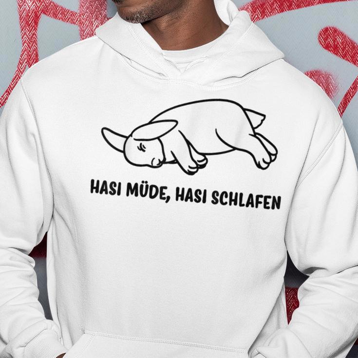 Hasi Müde Hasi Schlafiger Rabbit Slogan Kapuzenpullover Lustige Geschenke