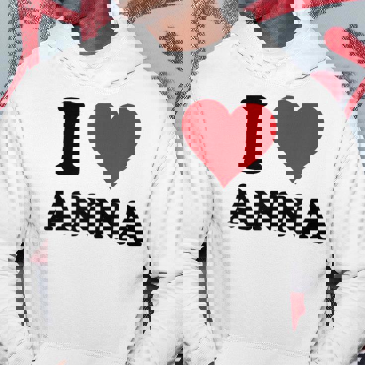 I Heart Anna First Name I Love Personalized Stuff Felpa con cappuccio Regalos divertidos