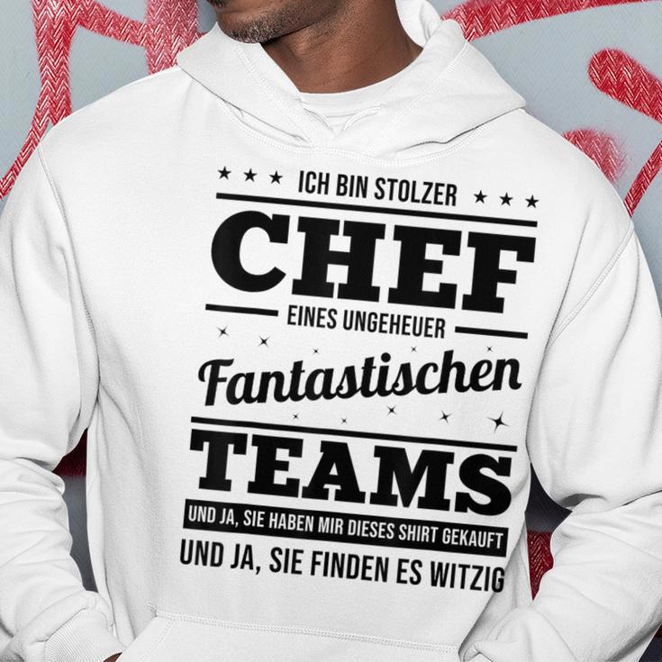 Ich Bin Stolzer Chef Eines Unheuer Fantastische Teams Job Kapuzenpullover Lustige Geschenke