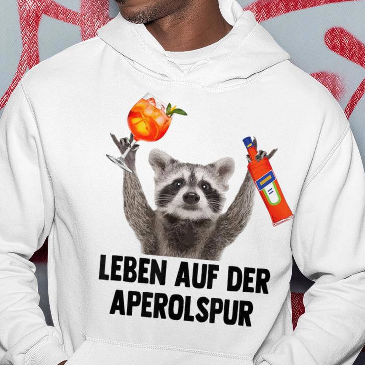 Leben Auf Der Aperolspur Raccoon Meme Racoon Pedro Spritz Kapuzenpullover Lustige Geschenke