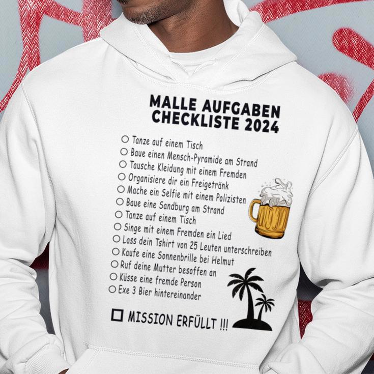 Mallorca 2024 Sauf Malle Ride Tasks Checklist Gray Kapuzenpullover Lustige Geschenke