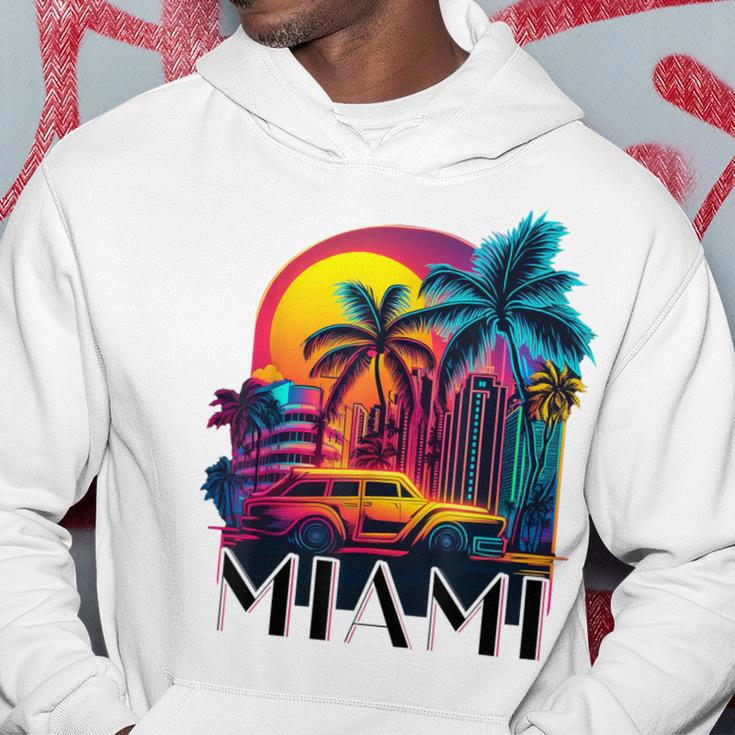 Miami Floridaibrant Colorful Miami Souvenir Kapuzenpullover Lustige Geschenke