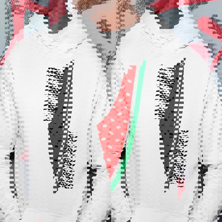 Palestina Keffiyeh Fishnet Palestinese Pattern Anguria Felpa con cappuccio Regalos divertidos