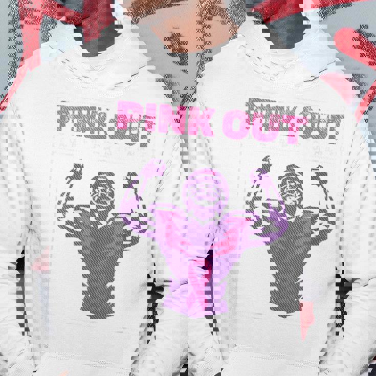 Pink Out Football Team Tackle Breast Cancer Awareness Month Hoodie Unique Gifts