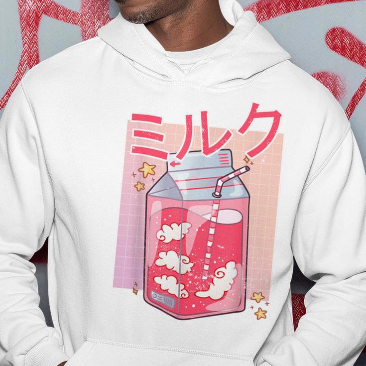 Retro 90S Soft Grunge Japanese Kawaii Strawberry Milk Kapuzenpullover Lustige Geschenke