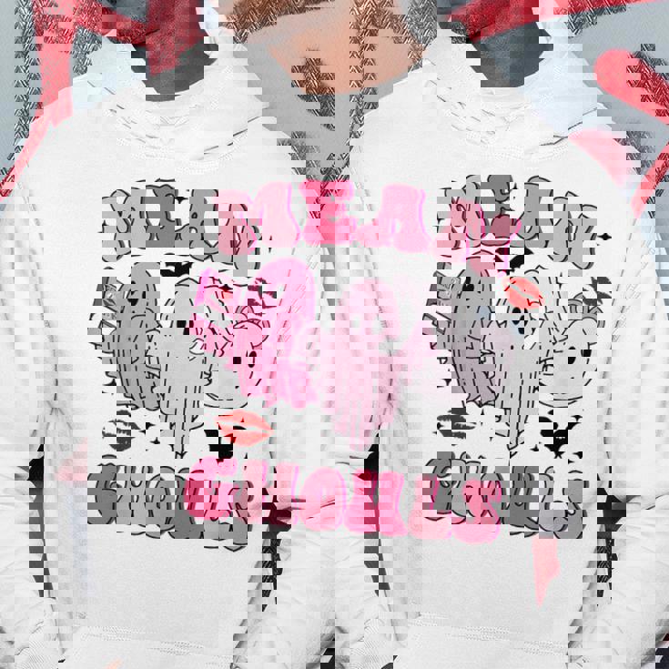 Retro Pink Mean Ghouls Halloween Ghost Let's Go Ghouls Cute Hoodie Funny Gifts