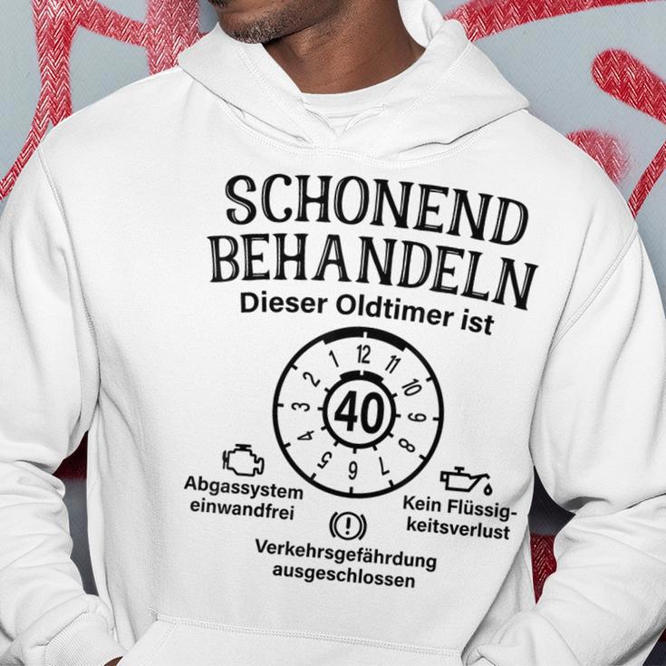 Schonend Behandeln Oldtimer Ist 40 Badge 40Th Birthday S Kapuzenpullover Lustige Geschenke