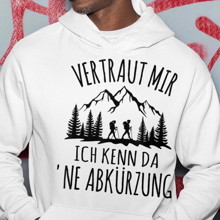 Trust Me Ich Kenn Da 'Ne Abkürzung Hiking Mountain Gray Kapuzenpullover Lustige Geschenke