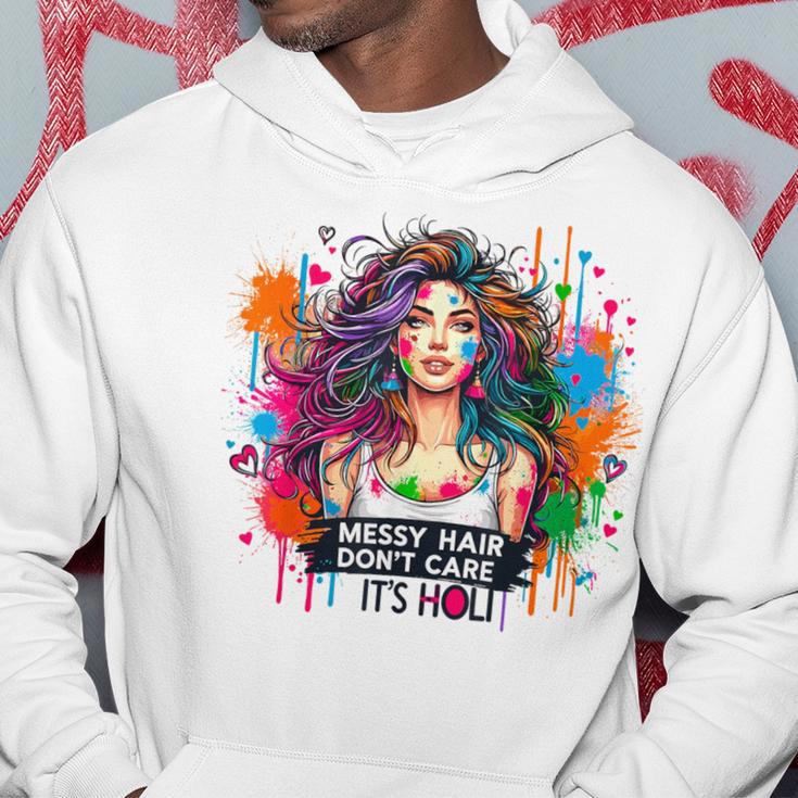 Unordentliches Haar Ist Egal Es Ist Holi Festival Of Colors Kapuzenpullover Lustige Geschenke