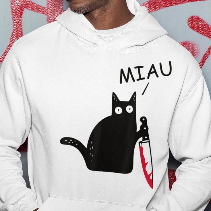 Verrückte Katze Mit Knife Crazy Cat With Knife Kapuzenpullover Lustige Geschenke