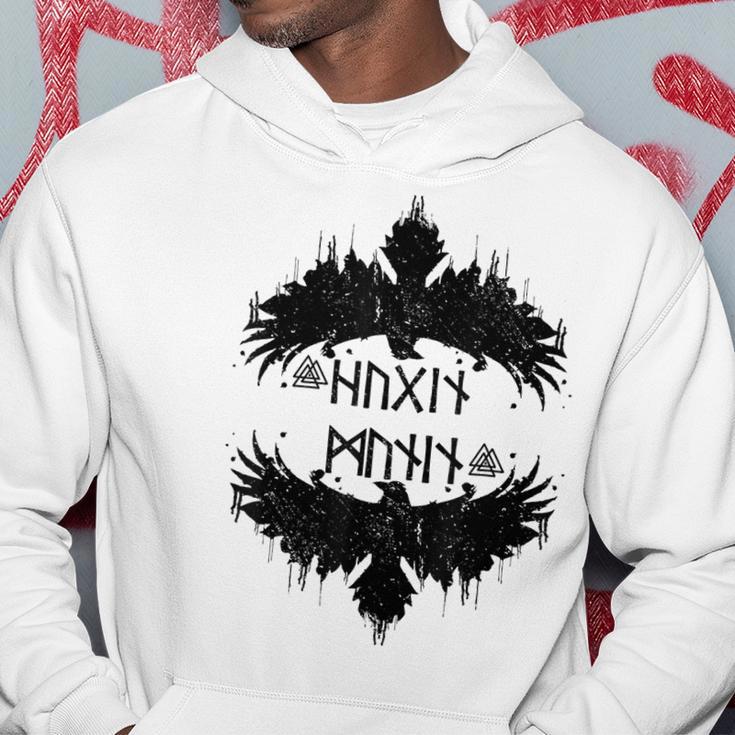 Vikingalhalla Medieval Hugin & Munin Kapuzenpullover Lustige Geschenke