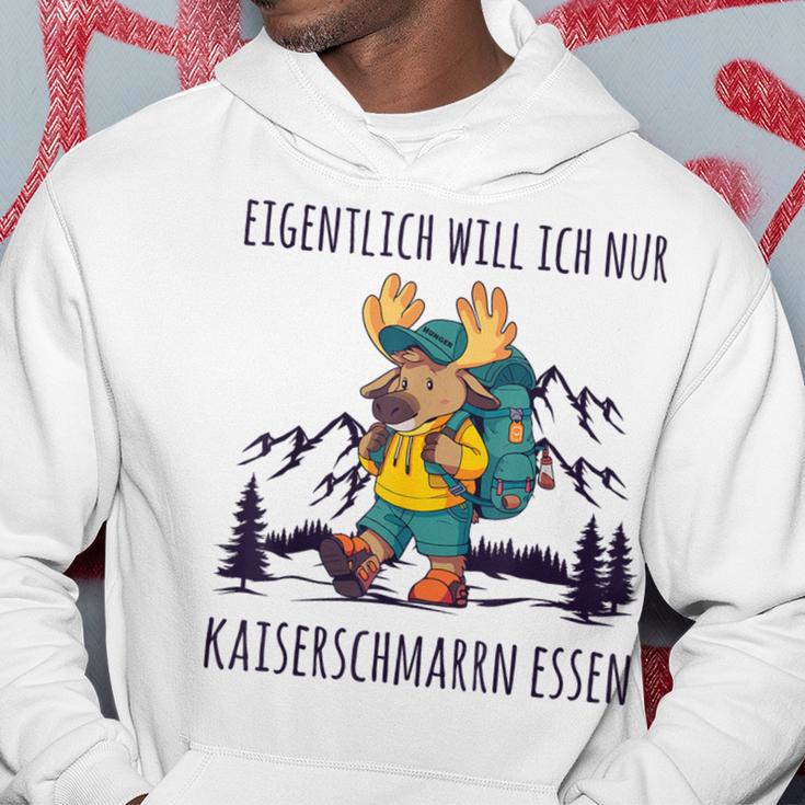 Will Nur Kaiserschmarrn Essen Bergsteiger Wanderer Kapuzenpullover Lustige Geschenke