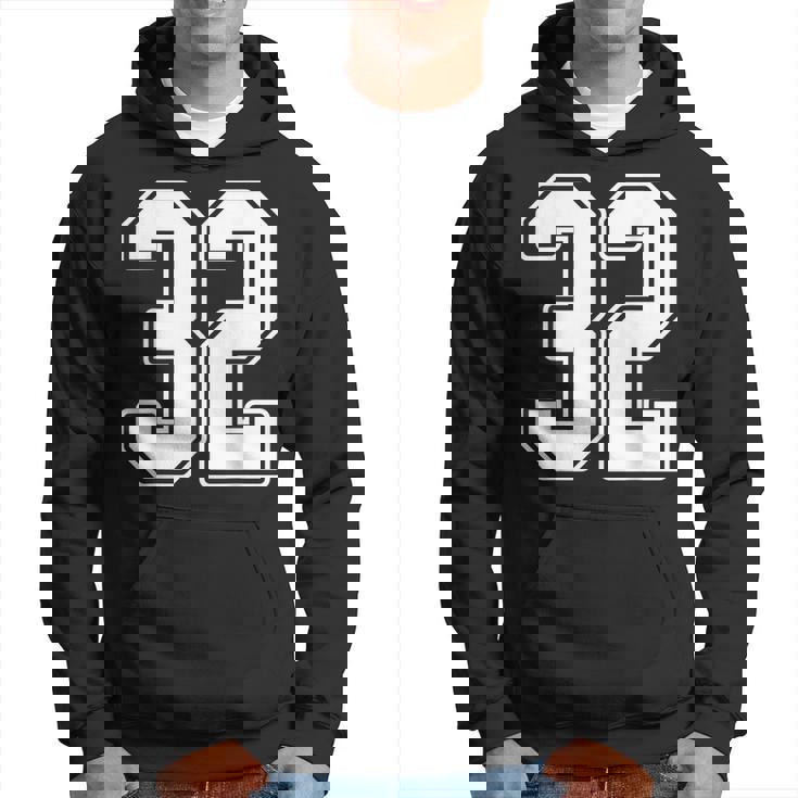 32 De Estilo Jersey Con Diseño De Contorno Blanco Número 32 Sudadera