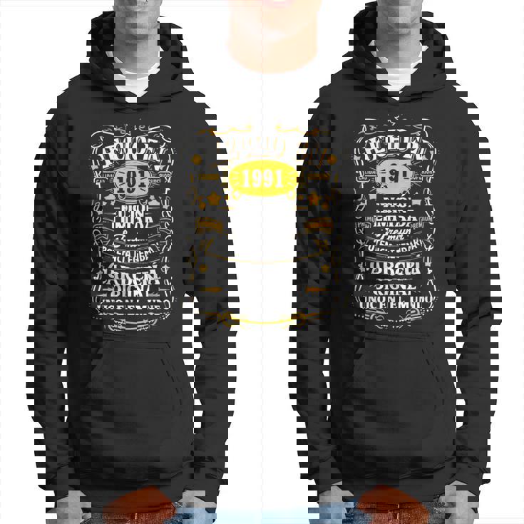 33 Cumpleaños Hombre 33 Años Hecho En 1991 Regalos Sudadera