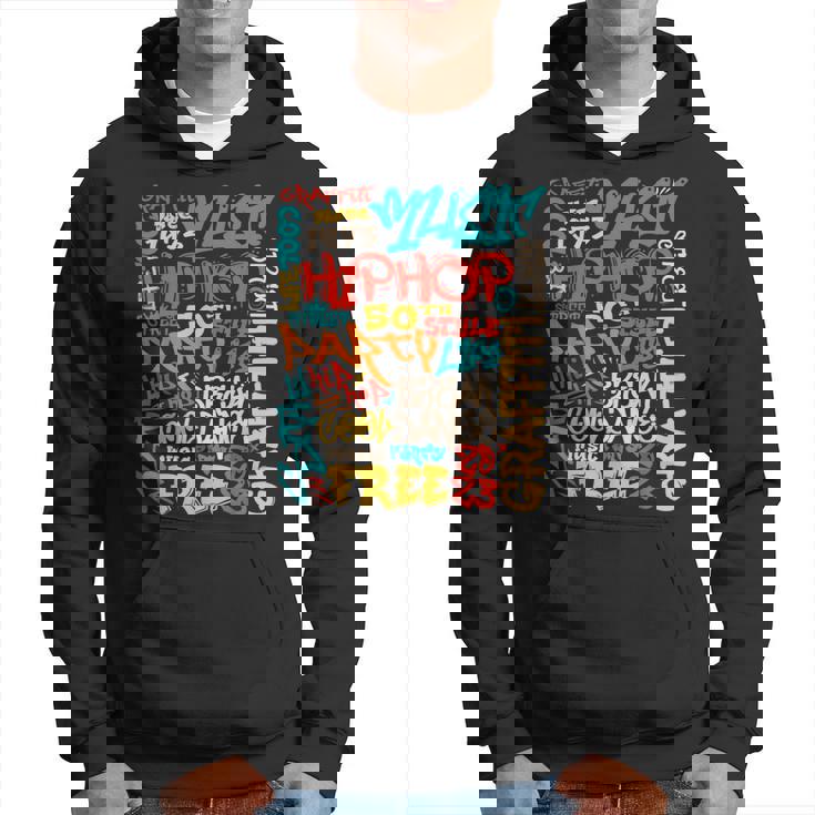 50Th Anniversary Hip Hop Music Street Graffiti Breakdance Hoodie 50Th Anniversary Hip Hop Music Street Graffiti Breakdance Hoodie