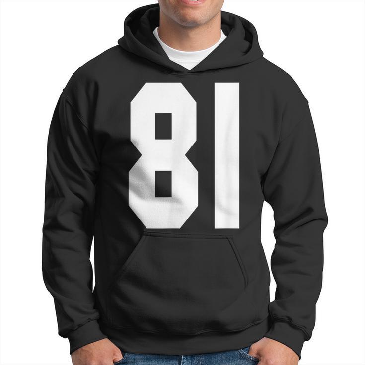 81 Team Sports Jersey Front & Back Number Player Fan Hoodie - Monsterry