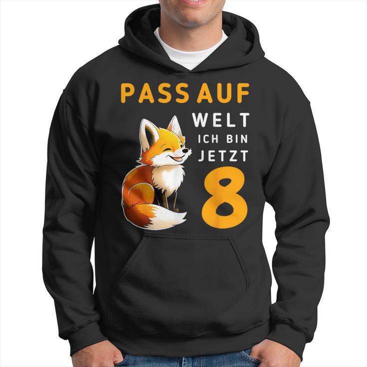 Achte Geburtstag Pass Auf Welt Ich Bin Jetzt 8 Acht Kapuzenpullover