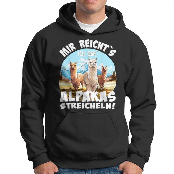 Alpaca And Lamas Mir Reichts Ich Geh Alpakas Streicheln Kapuzenpullover