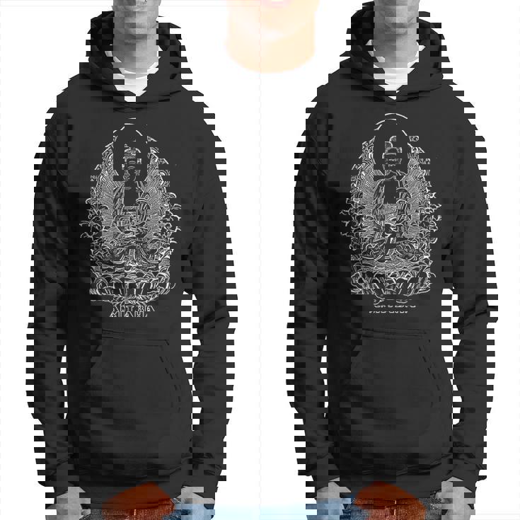 Amitabha Buddha Rosso Tibetano Terra Pura Buddismo Felpa con cappuccio