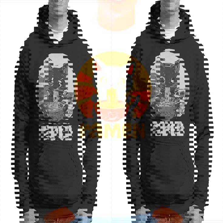 Anime Cat Ramen Kawaii Japanese Cat Kawaii Manga Hoodie