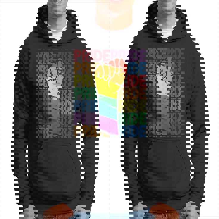 Arcobaleno Colorato Gay Pride Lgbt Felpa con cappuccio