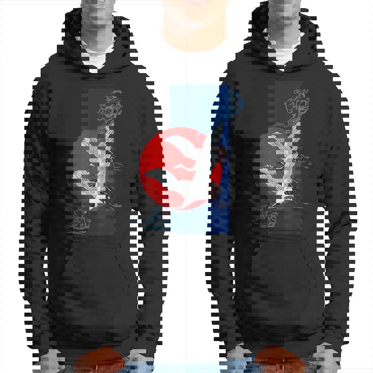 Arte De Pájaro Grulla Baile De Grullas Arte Retro Japonés Sudadera
