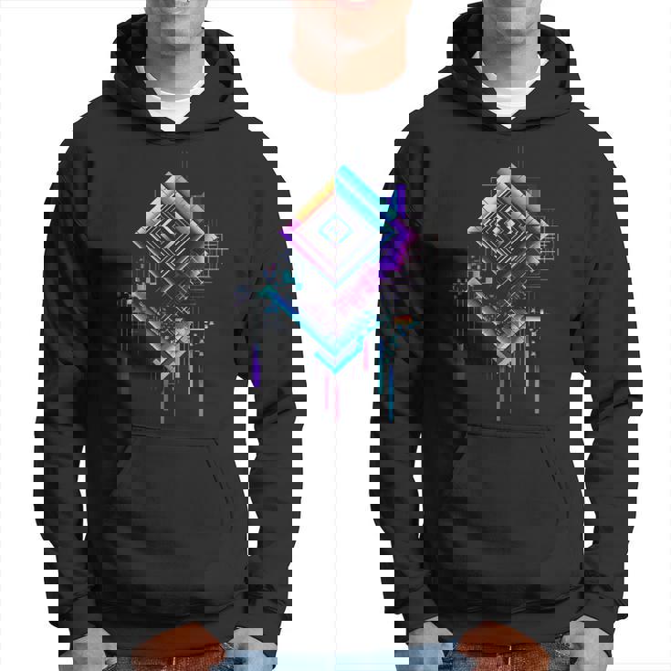 Arte Gráfico Abstracto Polígono Arquitectura Motivo Sudadera