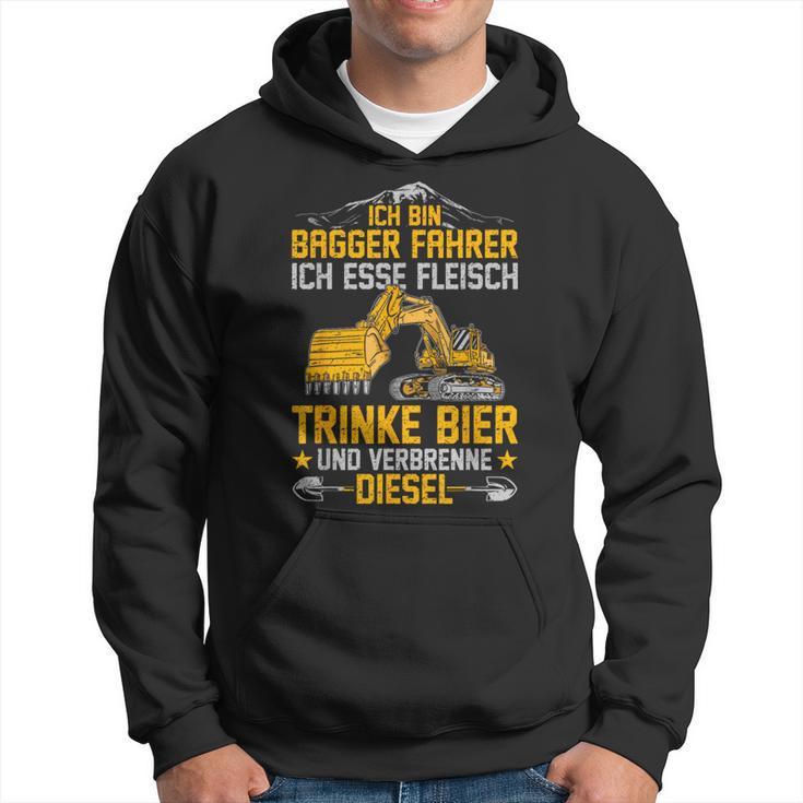 Bagger Ich Esse Fleisch Trinke Bier Underbrenne Diesel Kapuzenpullover