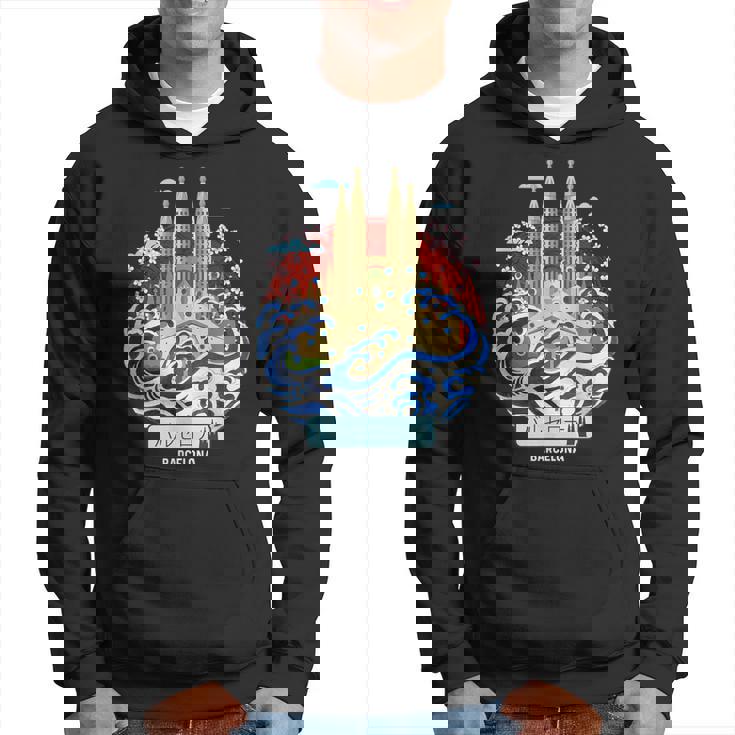 Barcelona España Japonesa Gran Ola Kanagawa Sudadera