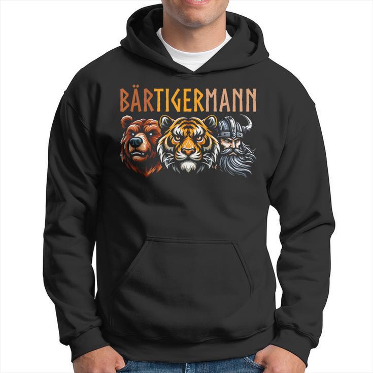 Bärtigermann Bear Tiger Man Beardiking Bearded Man Kapuzenpullover