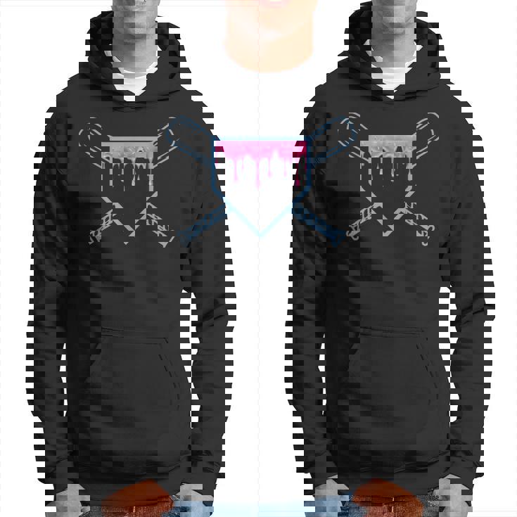 Baseball Home Plate Drip For Boys Ice Cream Spinkle Hoodie