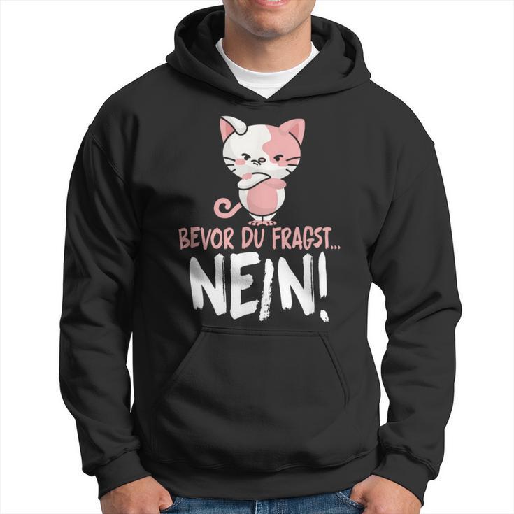 Bevor Du Fragst Nein Cat Kapuzenpullover