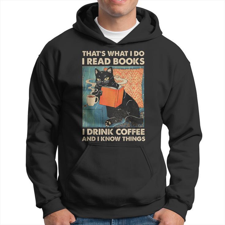 Cat Ich Lese Books Ich Trinke Kaffee Und Weiß Dinge Kapuzenpullover