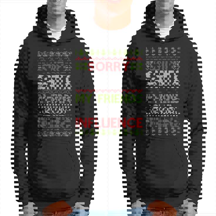 Christmas Santa Friends Ugly Christmas Sweater Hoodie
