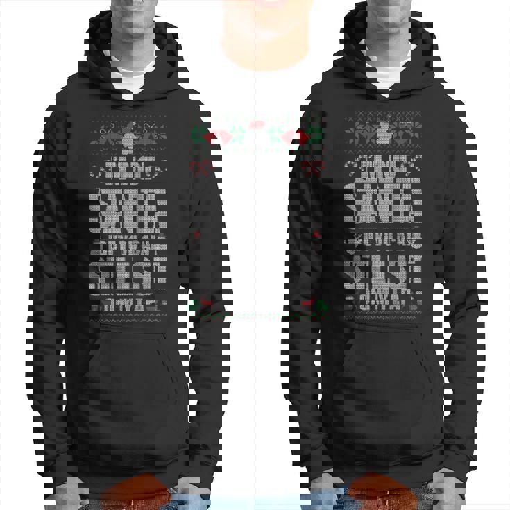 Christmas Santa Lap Ugly Christmas Sweater Hoodie
