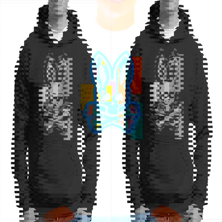 Colorful Skull And Crossbones Bad Rabbit Bunny Christmas Hoodie