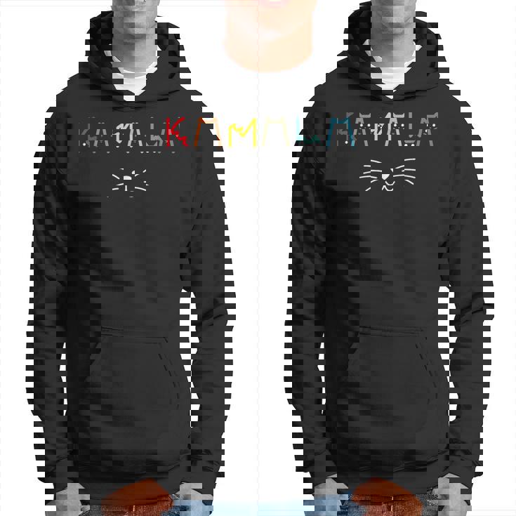 Commala Cat Lettering Positive Cat Letters Hoodie