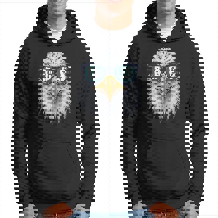 Cool Face Eagles With Sunglasses Vintage Eagles Flying Bird Hoodie