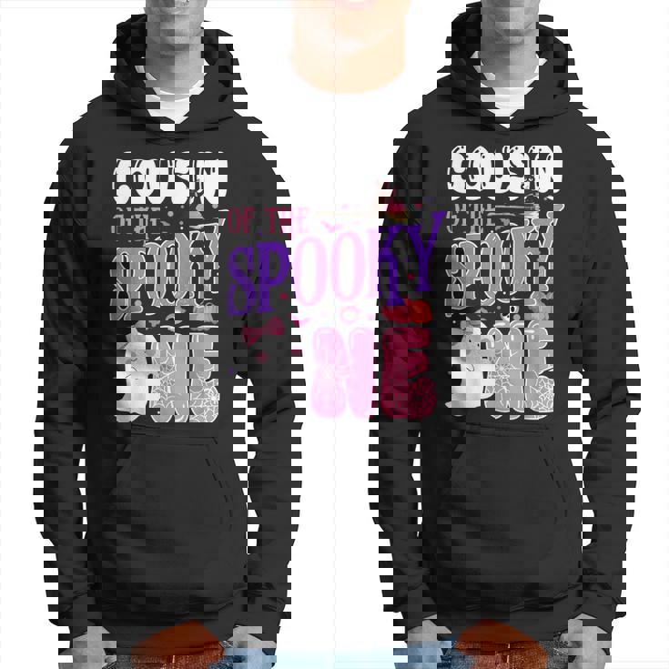 Cousin Of The Spooky One 1St Birthday Halloween Pink Ghost Hoodie