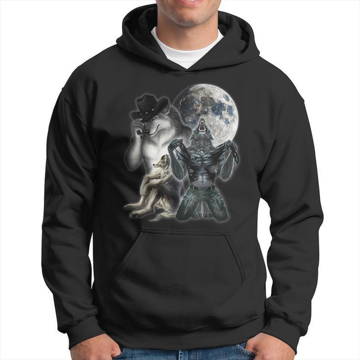 Beastly Morbid Cringe Alpha Wolf Meme Funny Werewolf Humor Graphic Sweatshirt, Up To Size 5XL