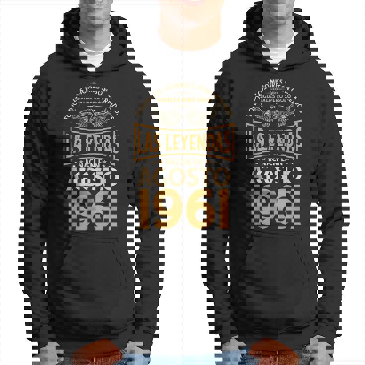 Cumpleaños Hombre Regalos Las Leyendas Agosto 1961 Sudadera
