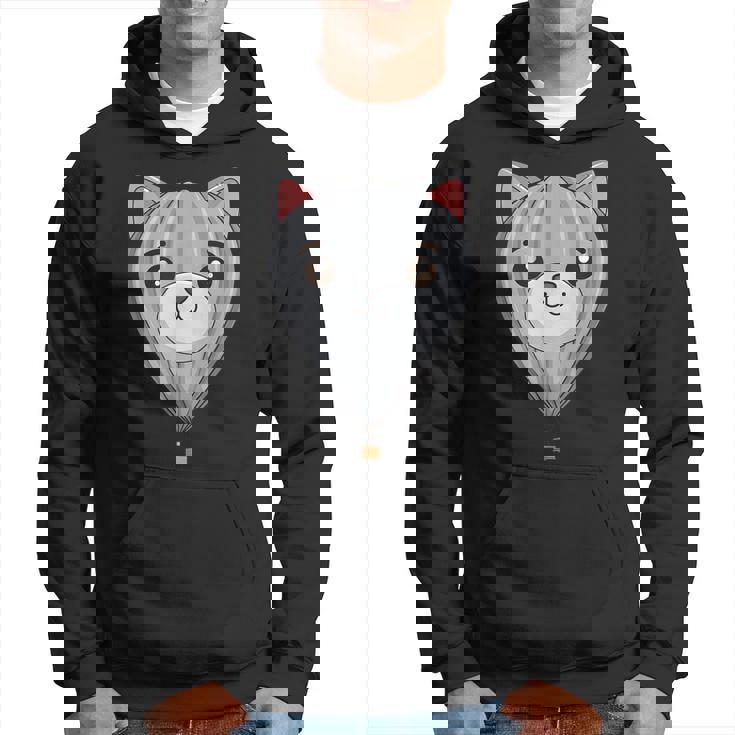Cute Cat Face Hot Air Balloon Cat Air Balloon Hoodie