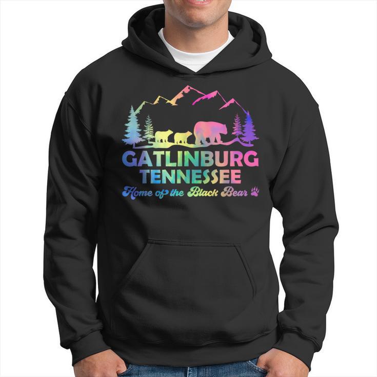 Cute Gatlinburg Tennessee Bear Great Smoky Mountains Tie Dye Hoodie Monsterry