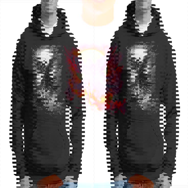 Dark Angel Warrior Gothic Fantasy Epico Felpa con cappuccio