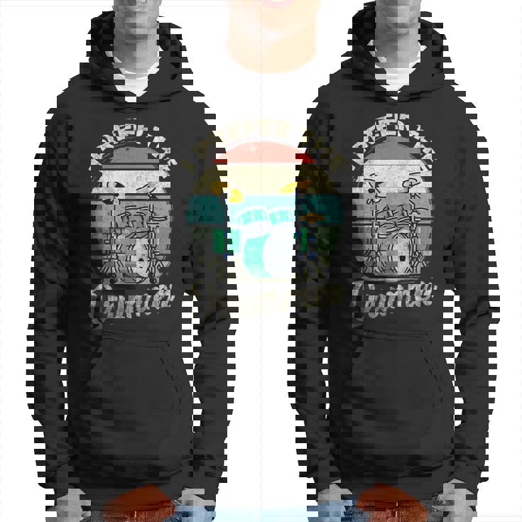 Divertido Rock Music Band Drum Player Retrointage Sudadera