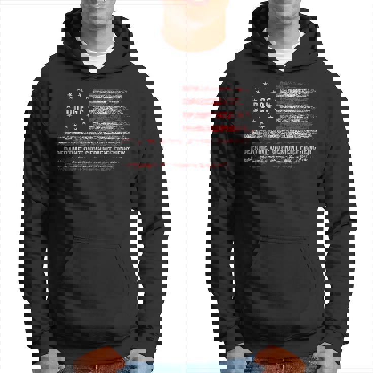Doge Department Of Government Efficiency DOGE Us Flag Hoodie