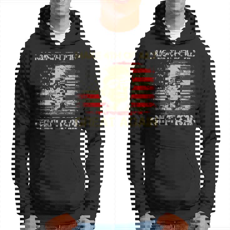 Donald Trump 2024 Make 4Th Of July Great Again American Flag Hoodie