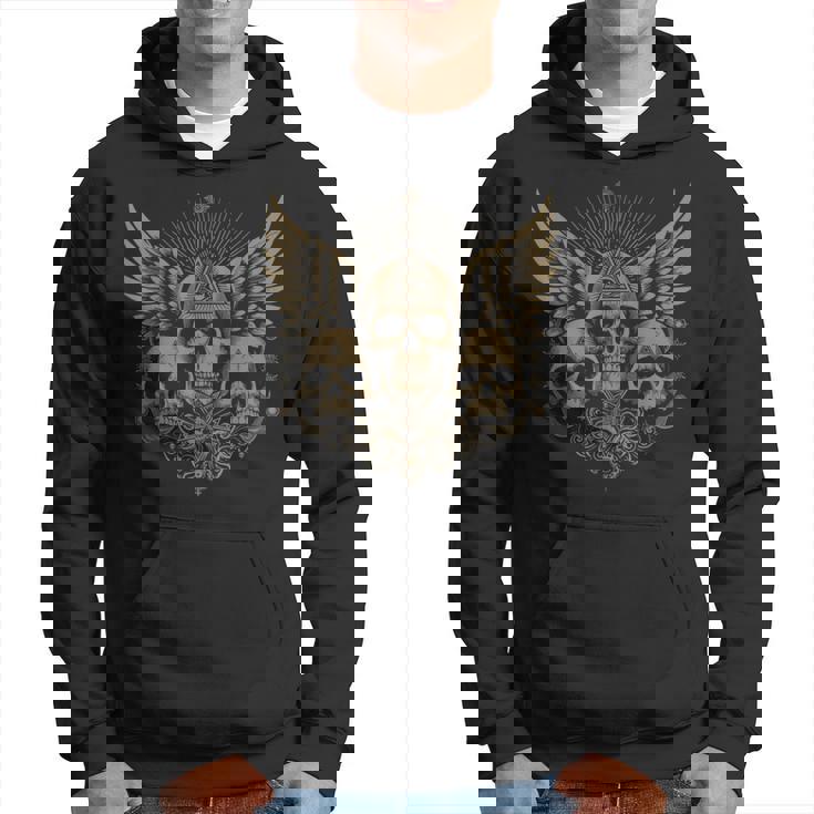 Emo Y2k Grunge Aesthetic Alt Goth Skull Cross Gothic Hoodie