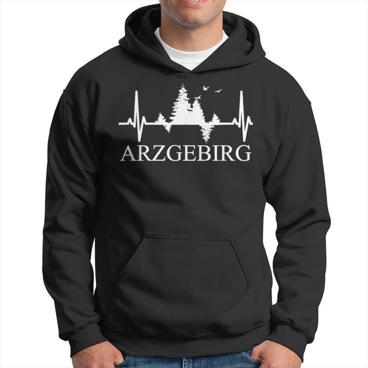 Erzgebirge Heartbeat Forest Motif Arzgebirg Für Erzgebirger Kapuzenpullover